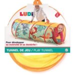 Túnel de juego infantil Jungla de Ludi: embalaje redondo del túnel de 120 cm con dos niños jugando dentro