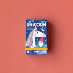 Puzzle de unicornio Tiny Puzzle Unicorn: caja pequeña de frente con el unicornio y el arcoíris