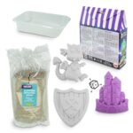 Arena que brilla en la oscuridad de Tuban: bolsa de 250 gramos, bandeja y moldes de dragón, escudo y castillo