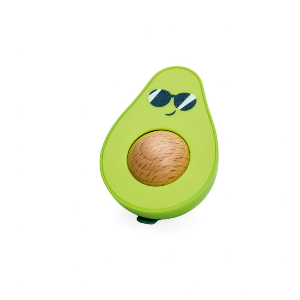 avocado fidget hape Avocado Fidget de Hape: aguacate verde con cara de gafas de sol y el hueso de madera en el centro