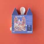 Puzzle Enchanted de Londji: trasera de la caja con el castillo ilustrado y los datos del puzzle
